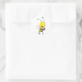Aangepaste Shirten: Bee Shirten zingen Ronde Sticker (Tas)