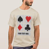 Aangepaste shirten en jassen voor kaartspeler t-shirt (Voorkant)