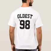 Aangepaste Shirten Funny Sibling Shirten Oldest T-shirt (Achterkant)