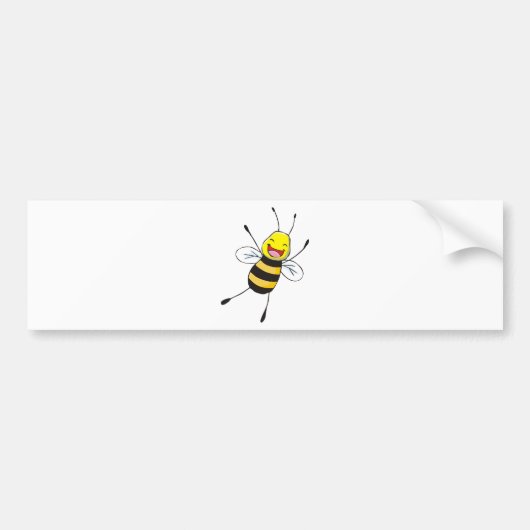 Aangepaste Shirten : Happy Bee-Shirten Bumpersticker (Voorkant)
