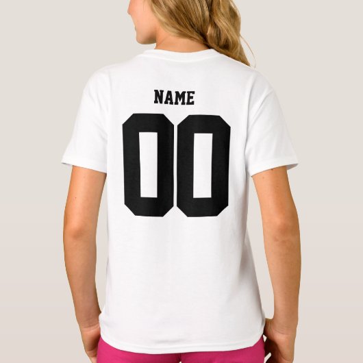 Aangepaste shirten, naam meisjes Aantal shirten T-shirt (Achterkant)