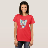 Aangepaste Shirten voor puzzelbewustmaking Ribbon T-shirt (Voorkant volledig)