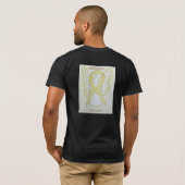 Aangepaste Shirten voor Sarcoma Awareness Ribbon A T-shirt (Achterkant volledig)