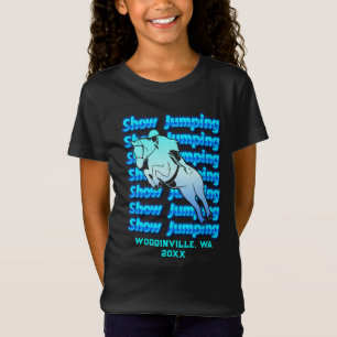 Aangepaste Show Jumping Event of Locatie Datum Naa T-shirt