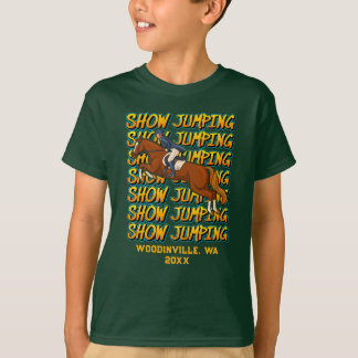 Aangepaste Show Jumping Horse Event Locatie Datum  T-shirt