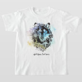 Aangepaste siberiaanse Husky Animal Art | Blauw Pa T-shirt (Laagn)