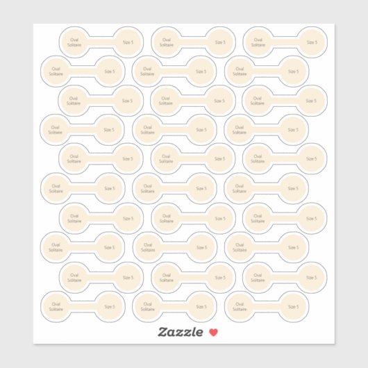 Aangepaste sieraden Prijs Labels Goud Custom-Cut S (Vel)