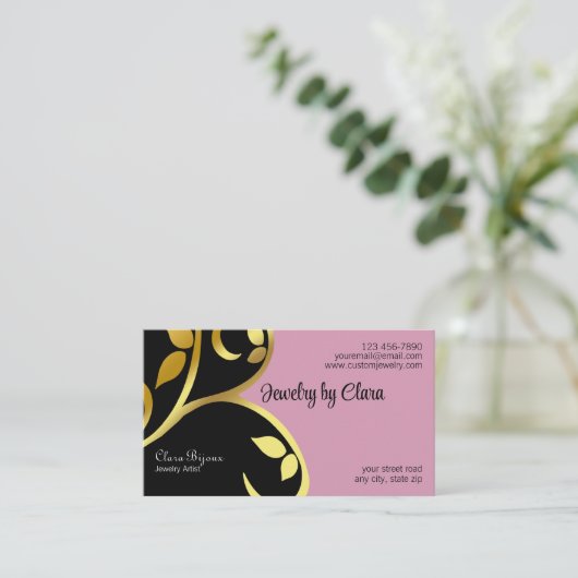 Aangepaste sieraden visitekaartje (Staand voorkant)