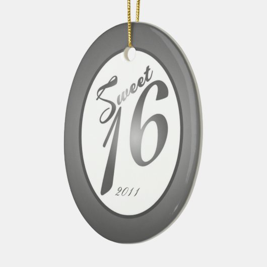 Aangepaste sierbloem 16 zilver keramisch ornament (Links)