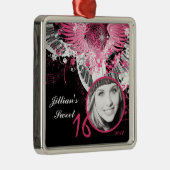 Aangepaste sierlijke Ocean Sweet 16 Dance Metalen Ornament (Rechts)