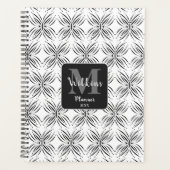 Aangepaste sierlijke vlinder zwart wit ontwerp planner (Voorkant)