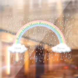 Aangepaste signaalstraal en vloeiende witte wolken raamsticker