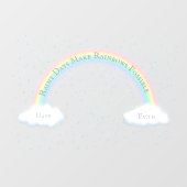 Aangepaste signaalstraal en vloeiende witte wolken raamsticker (Vel)