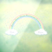 Aangepaste signaalstraal en vloeiende witte wolken raamsticker (Vel 3)