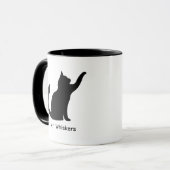 Aangepaste silhouet Kat Liefhebber Mok (Voorkant links)