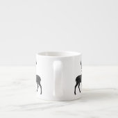 Aangepaste Silhouet van Sterrenrendier Espresso Kop (Achterkant)