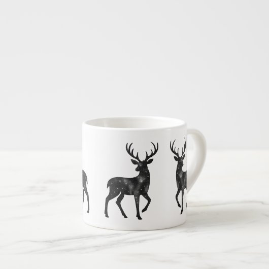 Aangepaste Silhouet van Sterrenrendier Espresso Kop (Voorkant rechts)