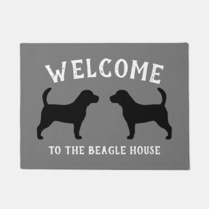 Aangepaste silhouetten van Beagle-hondenras Deurmat