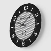 Aangepaste Silver Carbon Style Dial op een Grote Klok (Hoek)