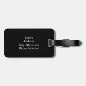 Aangepaste Silver Chrome Skull Bagagelabel (Achterkant horizontaal)