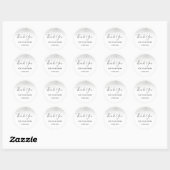 Aangepaste Silver Glitter-bestelling Hartelijk dan Ronde Sticker (Vel)