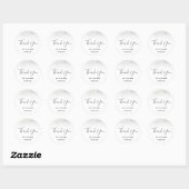 Aangepaste Silver Glitter-bestelling Hartelijk dan Ronde Sticker (Vel)