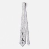 Aangepaste Silver Glitter Sparkles Stropdas (Voorkant)