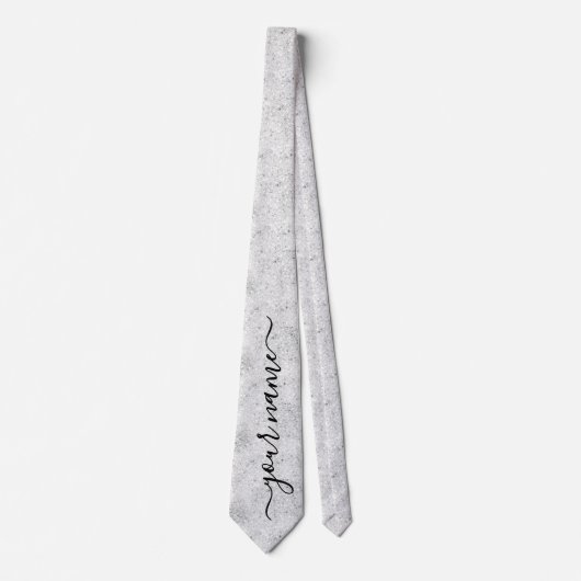 Aangepaste Silver Glitter Sparkles Stropdas (Voorkant)