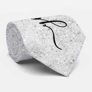 Aangepaste Silver Glitter Sparkles Stropdas