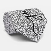 Aangepaste Silver Glitter Sparkles Stropdas (Opgerold)