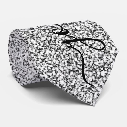 Aangepaste Silver Glitter Sparkles Stropdas (Opgerold)