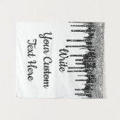 Aangepaste Silver Jubileum Photo Booth Backdrop Wandkleed (Voorkant (horizontaal))