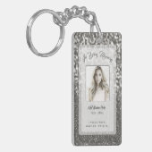 Aangepaste Silver Memorial Voeg foto toe Sleutelhanger (Voorkant Links)