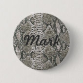 Aangepaste Silver Snake Skin Button (Voorkant)