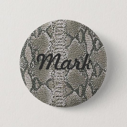 Aangepaste Silver Snake Skin Button (Voorkant)
