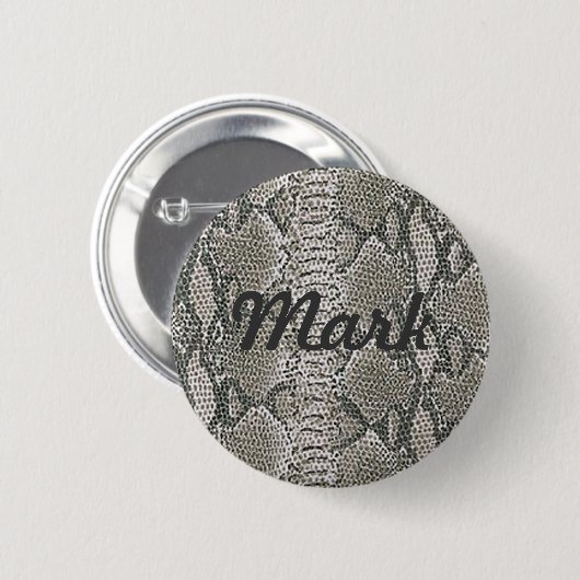 Aangepaste Silver Snake Skin Button (Voorkant /achterkant)