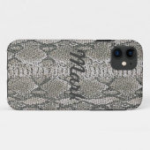 Aangepaste Silver Snake Skin iPhone 5 Hoesje (Achterkant (horizontaal))