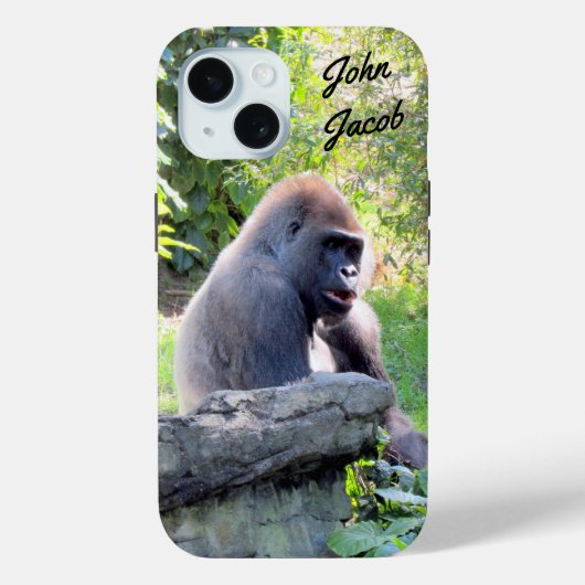 Aangepaste Silverback Gorilla-telefoontas Case-Mate iPhone Case (Achterkant)