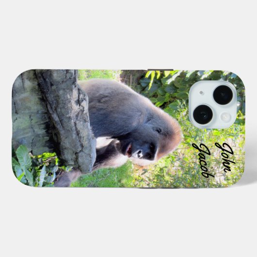 Aangepaste Silverback Gorilla-telefoontas Case-Mate iPhone Case (Achterkant (horizontaal))