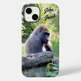 Aangepaste Silverback Gorilla-telefoontas iPhone 15 Case