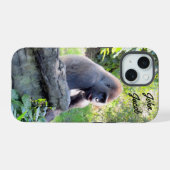 Aangepaste Silverback Gorilla-telefoontas iPhone 15 Case (Achterkant horizontaal)