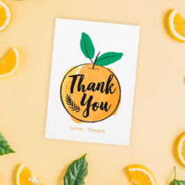 Aangepaste Sinaasappel - Hartelijk dank Bedankkaart