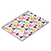 Aangepaste Sinaasappel Mint Groen Roze Blauwe Hart Notitieboek (Linkerzijde)