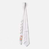 Aangepaste Sinaasappel naam van Hockey Player-spel Stropdas (Achterkant)