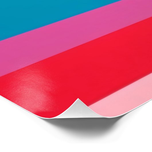 Aangepaste Sinaasappel Roze Hart Bevestiging Poste Perfect Poster (Hoek)