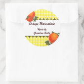 Aangepaste Sinaasappels Gingham Canning Stickers (Tas)