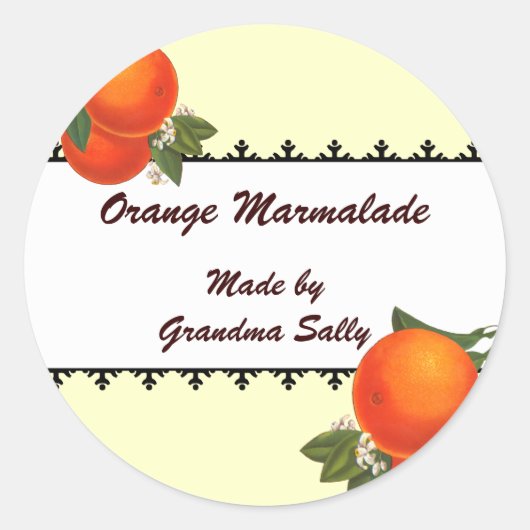 Aangepaste Sinaasappels Inblikken Stickers (Voorkant)