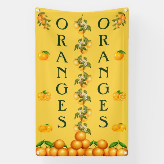 Aangepaste sinaasappels te koop verticaal spandoek (Verticaal)