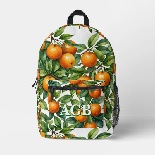 Aangepaste Sinaasappels Tree Rugzak Waterverf & In (Voorkant)