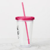Aangepaste single en klaar om te feesten scheiding acryl drinkbeker (Links)